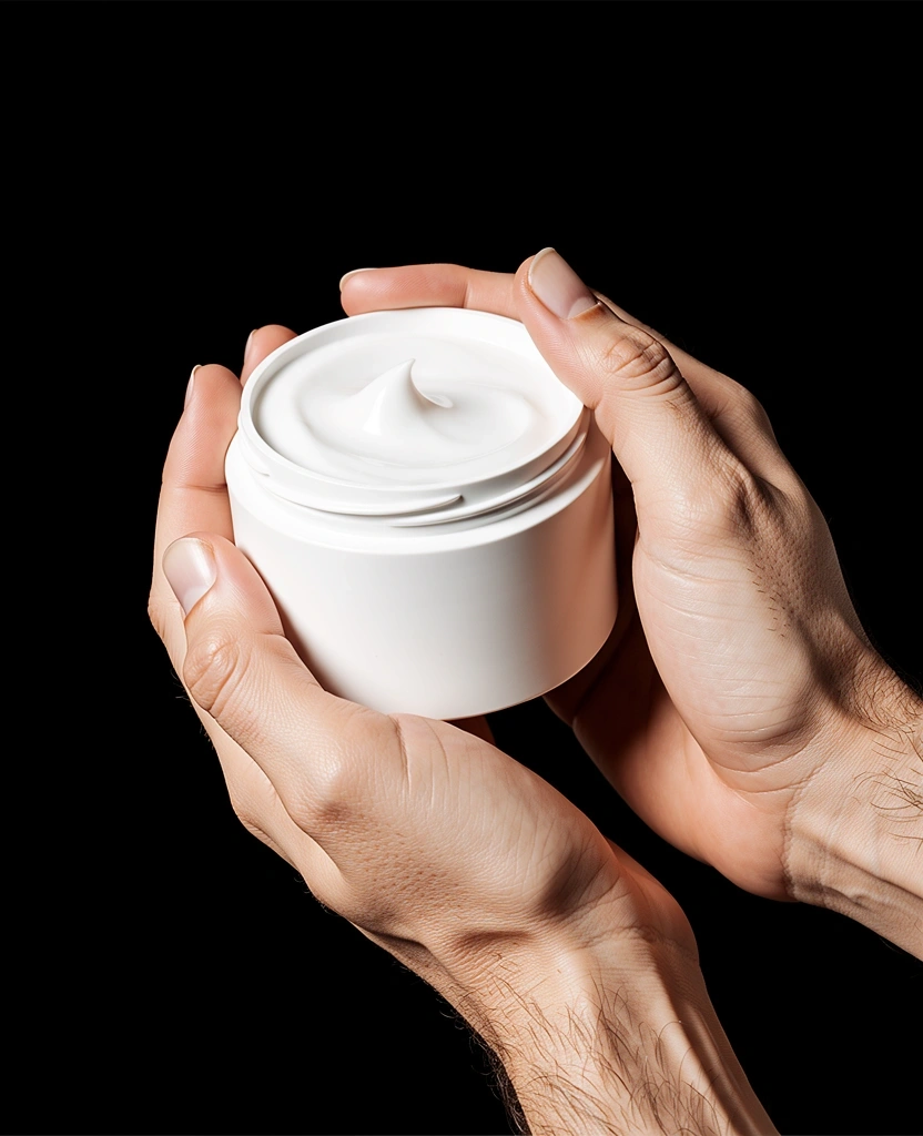 Men's skin rejuvenation products usage