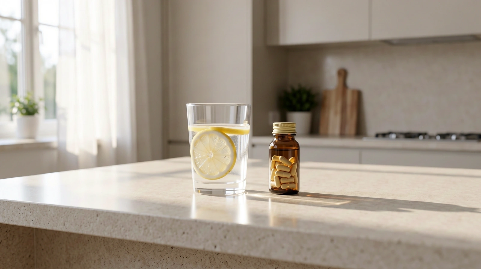 Start of a morning wellness routine